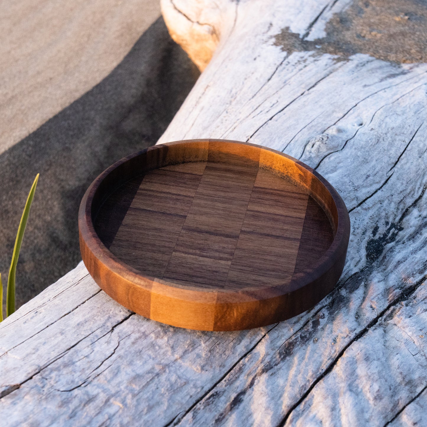 Walnut Round Catchall Tray - Small (5 in.)